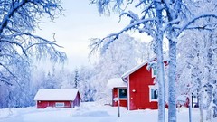 Nature snow winter serenity calm House cottage rest cabin 