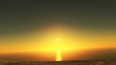 nature sunset clear sky landscape sky