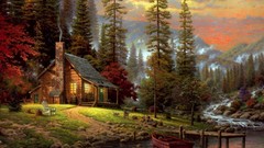 Nature Thomas Kinkade peaceful retreat