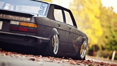 Nature Trees autumn cars BMW fallen leaves Rusty Slammington