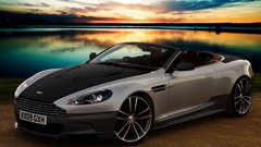 Nature Trees black Green silver cars Aston Martin Carbon carbon 