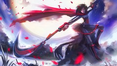 Nature Trees grass snow winter night Stars clouds moon weapons 