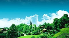 Nature Trees Green town view