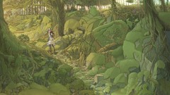 Nature Trees vegetation Anime hats Manga Bags rocks anime girls 