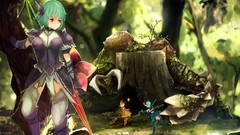 Nature Trees weapons stump hats armor red eyes gloves blondes 