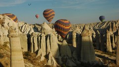 Nature Turkey cappadocia hot air balloons Hoodoo