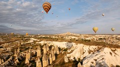 Nature Turkey cappadocia hot air balloons Hoodoo