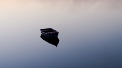 Nature water calm lakes minimalistic row boats