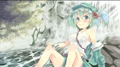 Nature water hats waterfalls Wrench sitting rocks belts tank 