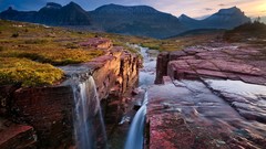 Nature water Mountains glacier rocks streams national park the 
