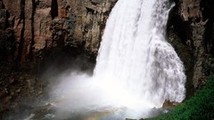Nature waterfalls mammoth falls nevada sierra