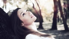 Nature woman brunettes retouch