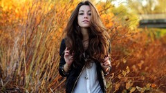 Nature woman long hair brunettes SheNamesLily