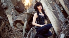 Nature woman tattoos brunettes Linsey Potter