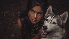 Nature woman Wolves brunettes Nataly