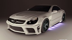Neon cars Concept Mercedes-Benz races Neon lights 3D modeling 