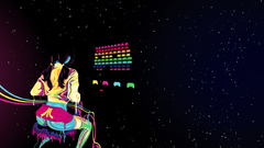 Neon lamp Space Invaders