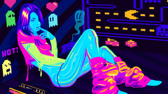 Nerd retro atari artwork