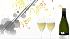 New year Champagne happy new year Greetings Card