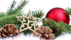 New year Christmas Ribbons ornaments happy new year Christmas 