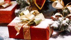 New year Christmas Ribbons ornaments happy new year Christmas 