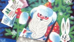 New year USSR 1976 postcards