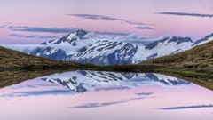 New Zealand mount national park moonrise