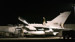 Night Aircraft shelter fighter Europe tornado Britain United 
