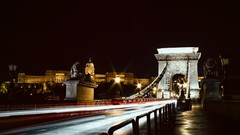Night architecture budapest hungary chain bridge long exposure