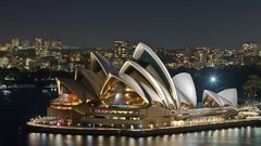 Night architecture Sydney opera