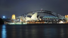 Night architecture Sydney opera