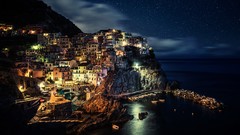 Night bay cinque terre