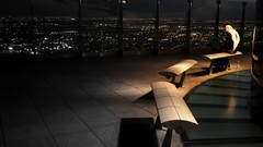 Night bench panorama saudi arabia cityscapes Arab Riyadh 