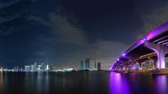 Night Bridges Miami cities