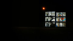Night buildings stairways