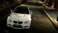 Night cars BMW bmw m3 vehicles white cars BMW E92
