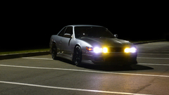 Night cars parking Nissan