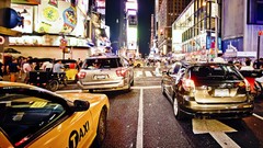 Night cars traffic lights traffic vehicles streets cityscapes