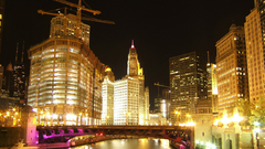 Night Chicago River