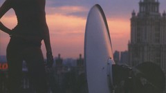 Night city brunettes short hair models night sky skyscapes 