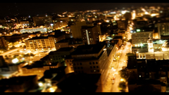 Night City Lights roads night city tilt-shift