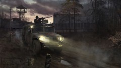 Night clouds dawn danger Guns PC storm facilities roads 