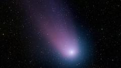 Night comet sky purple