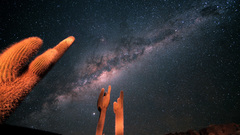 Night desert nature Stars