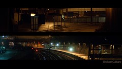 Night graffiti cityscapes railroad tracks ymca broken-culture