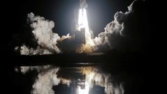 Night launch rocket Apollo