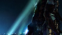 Night light catapult artwork futuristic