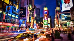 Night light City Lights colors multicolor new york city long 