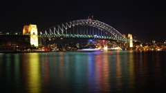 Night lights Bridges architecture harbour bridge cityscapes 