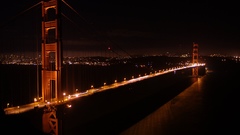 Night lights golden gate